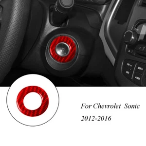 For Chevrolet Sonic Red Carbon Fiber Inner Key Hole Ignition Cover Trim Sticker - Picture 1 of 12