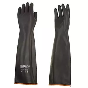 Heavy Duty Latex Gloves, Resist Strong Acid, Alkali and Oil, 1 Pair 22" - Picture 1 of 7