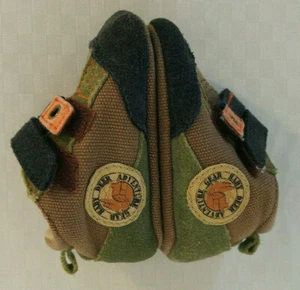 Scarpe bambino cervo bambino ragazzo marrone marrone chiaro tela slip on bambino taglia 1 - Foto 1 di 11