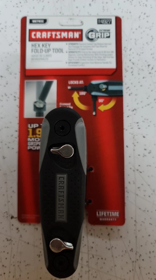 NEW Craftsman 8-PC Extreme Grip Metric Diamond Coated Hex Key Fold-up Tool - Image 1 of 2