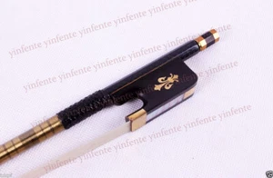 1X 4/4 Full-sized Cello Bow with Braid Carbon Fiber, Abalone Inlay Natural Hair - Picture 1 of 7