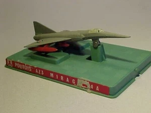 Vintage 3,5 Zoll Mirage 4A Druckguss Militärflugzeug Politoys AZ3 herausgegeben 1972/73 - Bild 1 von 5
