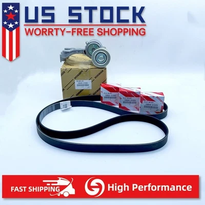 NEW OEM Tensioner & Idler Pulley Kit 10-14 Drive Belt For Toyota FJ Cruiser - Image 1 of 4