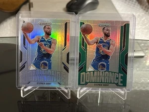 2024-25 Panini Prizm #21 Stephen Curry Dominance Silver & Green Lot (2 Karten) !!! - Bild 1 von 5