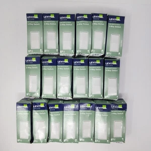 Leviton Decora 3-Way Switch 15A 120/277V AC/CA White 5603-2WS (19 Pack) - Picture 1 of 7