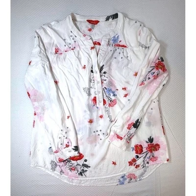 Joules Rosamund Drapeado Tela FLORAL, Cuello en V, LS con Puño, Talla US 6-GUC Foto 1 de 4