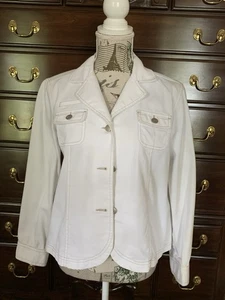 PAPPAGALLO PETITE Langarm Off White Stretch Twill JACKE Größe PS - Bild 1 von 8