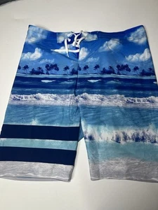 Men's Swim Board Shorts Swimsuit Trunks Blue Beaches Old Navy 36 - Picture 1 of 9