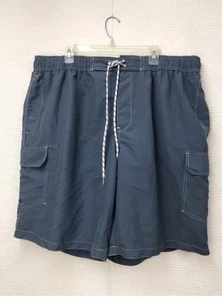 Neu mit Etikett Foundry Big And Tall blaue Cargo-Badehose für Herren Größe 3XL neue Taschen - Bild 1 von 4