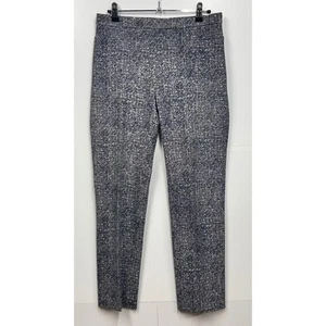 Akris Punto Knit Pants Textured Career Casual Trousers Blue White US 8 - Picture 1 of 13