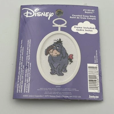 Disney Janlynn Mini Cross Stitch  Eeyore #1133-87 - Image 1 of 4