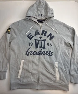 Felpa con cappuccio e zip intera Under Armour x Project Rock Earn Greatness grigio blu uomo XXL - Foto 1 di 7