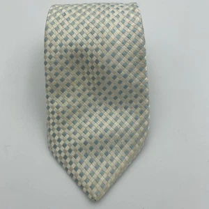 Corbata de seda a cuadros azul y blanco Sergio Alvajee - Imagen 1 de 5