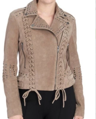 Bagatelle Suede Leather Biker Jacket Small NWT - Image 1 of 3