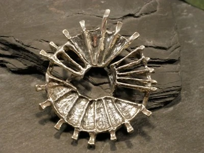 Abstrakter 925 Silber Anhänger Studio Else & Paul Norwegen Norway Skulptural  - Bild 1 von 4