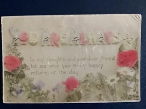 Postal Realidad Impresión Plata Impresión Fotografía Feliz Retorno del Día Rosas C118 - Imagen 1 de 2
