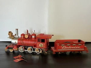 HAWTHORNE VILLAGE BUDWEISER HOLIDAY EXPRESS LOCOMOTIVE AND TENDER - Picture 1 of 7