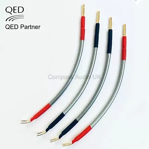 QED Reference XT40i Cable JUMPER LINKS 4 x 20cm Banana Plug to Spade - Picture 1 of 5