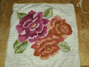 Pier One Kissenbezug "Schrift mit gestickten Blumen" 18 Zoll - Bild 1 von 5