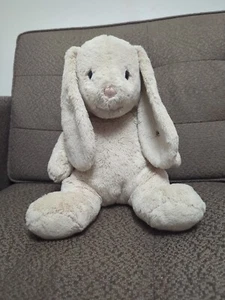 Steiff Hoppie Rabbit Friends Soft & Cuddly Large 38cm Plush Light Grey 080487 - Picture 1 of 13