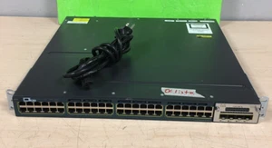 Cisco WS-C3560X-48P-S 3560X Series 48 Port Gigabit Switch W/C3KX-NM-1G (TESTED) - Picture 1 of 15