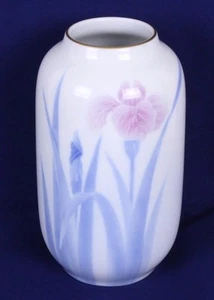 FUKAGAWA Porceleain Japan Arita Orchidee Lilie Blumenvase ca. 7,5" hoch Pastell - Bild 1 von 1