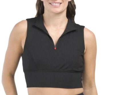 Camiseta sin mangas Spyder Active Quarter cremallera acanalada nueva talla L gimnasio pilates yoga entrenamiento Foto 1 de 3