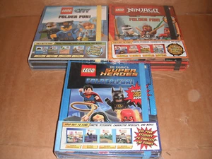Lot of 3 Lego Folder Fun: Inludes 12 Great Books, Ninjago,City,Super Heroes - Picture 1 of 3