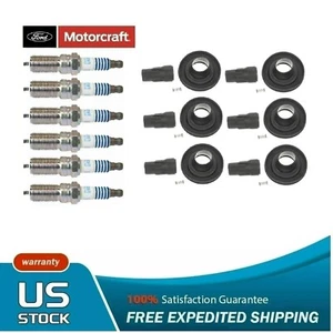 OEM Motorcraft Spark Plug Set & Boots For 2011-2016 F-150 3.5L Ecoboost - Picture 1 of 3