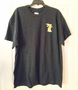 Men's Lucky Day Rabbit Graphic Print Cotton Short Sleeve T-shirt Black Size: XL - Picture 1 of 5