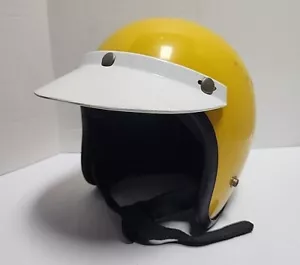 VTG Lear Siegler BA-71 11-72 Motorcycle Helmet Yellow  - Picture 1 of 9