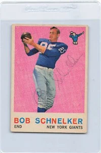 1959 Topps #128 Bob Schnelker Giants Signed Auto *K5355 - Picture 1 of 2
