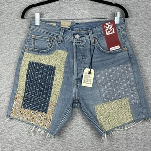 Levis Premium 501 150th Anniversary 93' Sashiko Patchwork 7" Shorts SIZE 29 - Picture 1 of 15