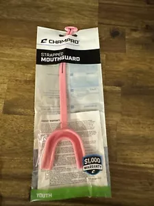 Champro Youth Strapped Mouthguard Foldable Pink - Picture 1 of 7