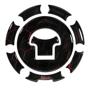 Pegatina cierre depósito moto pad panal rojo universal compatible para Honda - Imagen 1 de 5