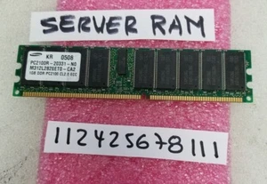 1GB PC DDR DDR1 PC2100R DDR-266 2100R 266MHZ DUAL RANK 184PIN RDIMM 2RX4 64X4 - Picture 1 of 1