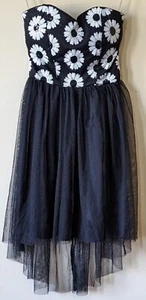 Delias Women's Black Flowers Dress Size 00 - Picture 1 of 10