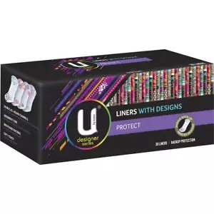 U By Kotex Designer Series Liners Protect Liners 30 Pack - Picture 1 of 5
