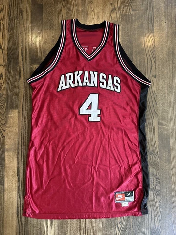 1995-1996 Nike JESSE PATE #4 Arkansas Razorbacks Team Issued Game Worn Jersey Cover