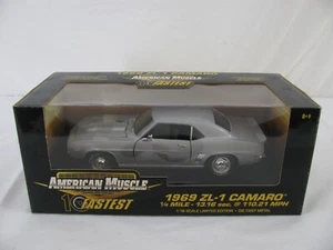 Ertl American Muscle 10 Fastest 1/18 Diecast Silver Chevrolet ZL-1 Camaro #32757 - Picture 1 of 12