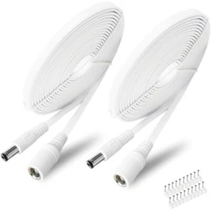 2pack Dc Extension Cord 5.5mm X 2.1mm 10ft12v Dc Power Extension Cable For Secur - Picture 1 of 6