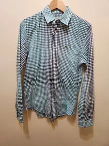 Lacoste Slim Fit Multi Color Long Sleeve Button Down Shirt Mens FR 38 Size S - Picture 1 of 17