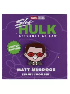 100% Soft x Marvel She-Hulk Matt Murdoch Enamel Emoji Pin Limited Edition - Picture 1 of 2
