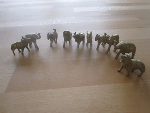10 x PLATZKARTENHALTER TISCHKARTENSTÄNDER aus MESSING, verschiedene Tiermotive - Bild 1 von 3
