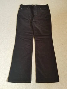 Womens Pants-MICHAEL KORS-black cotton corduroy stretch boot leg jean-style-12 - Picture 1 of 5