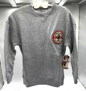 Disney Minnie Mouse Kids Gray Pullover Sweatshirt Unisex Size Medium (10/12) New - Picture 1 of 16