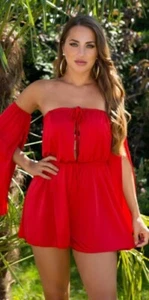 Bandeau Overall KouCla Playsuit Con Mangas Separadas Sin Hombros - Imagen 1 de 29