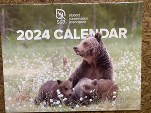NUOVO calendario a colori Student Conservation Association Nature 2024 - Foto 1 di 2