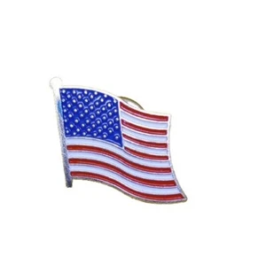 USA Sventolando Bandiera Americana Old Glory Design Patriottica Vintage Spilla da bavero America Senza prezzo di riserva - Foto 1 di 3