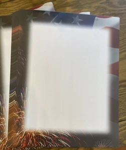 Vintage Patriotic Letter Paper 8.5 X 11 Inches For Letters Or Ephemera - Picture 1 of 2